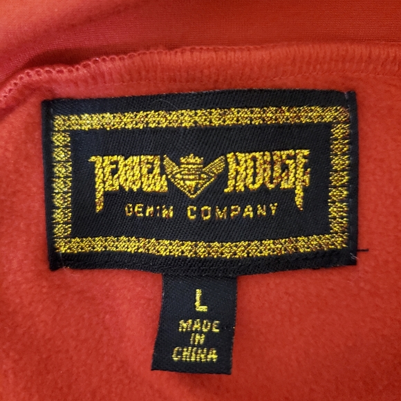 JEWEL HOUSE | Women's (Juniors) red with rainbow checkered stripe track suit. - Picture 8 of 10